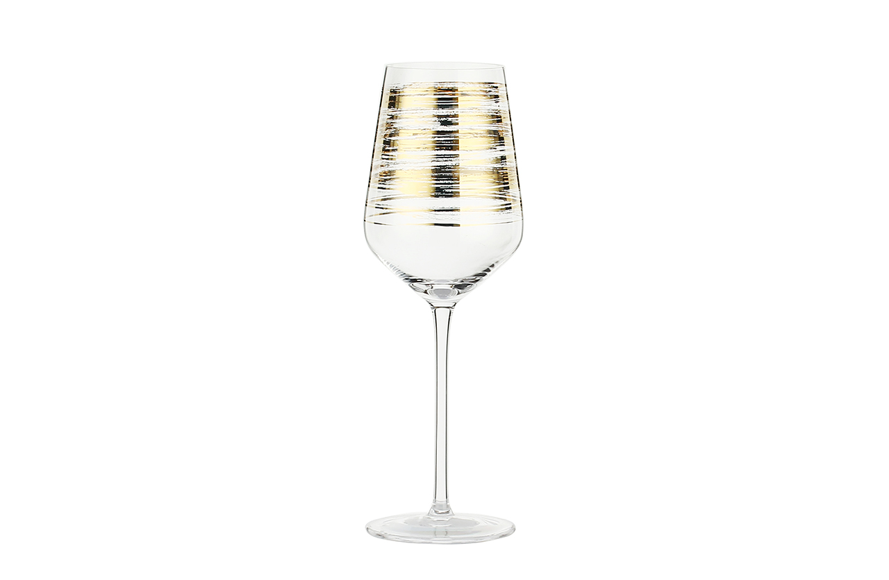 SET07134 Glassware set with gold decals decorate
