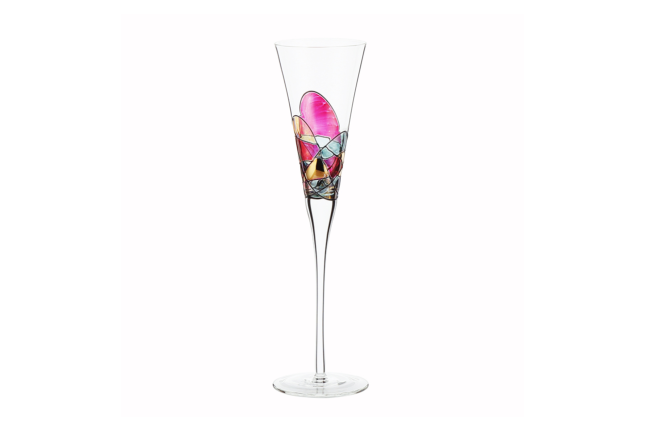 SET01896 Winding black silk and tracing gold glassware set with Electric-Painting