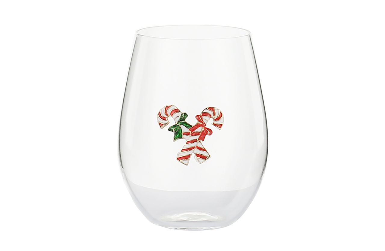 SET07683 Drinking glass set with Christmas design color pattern patch on glassware for home usage