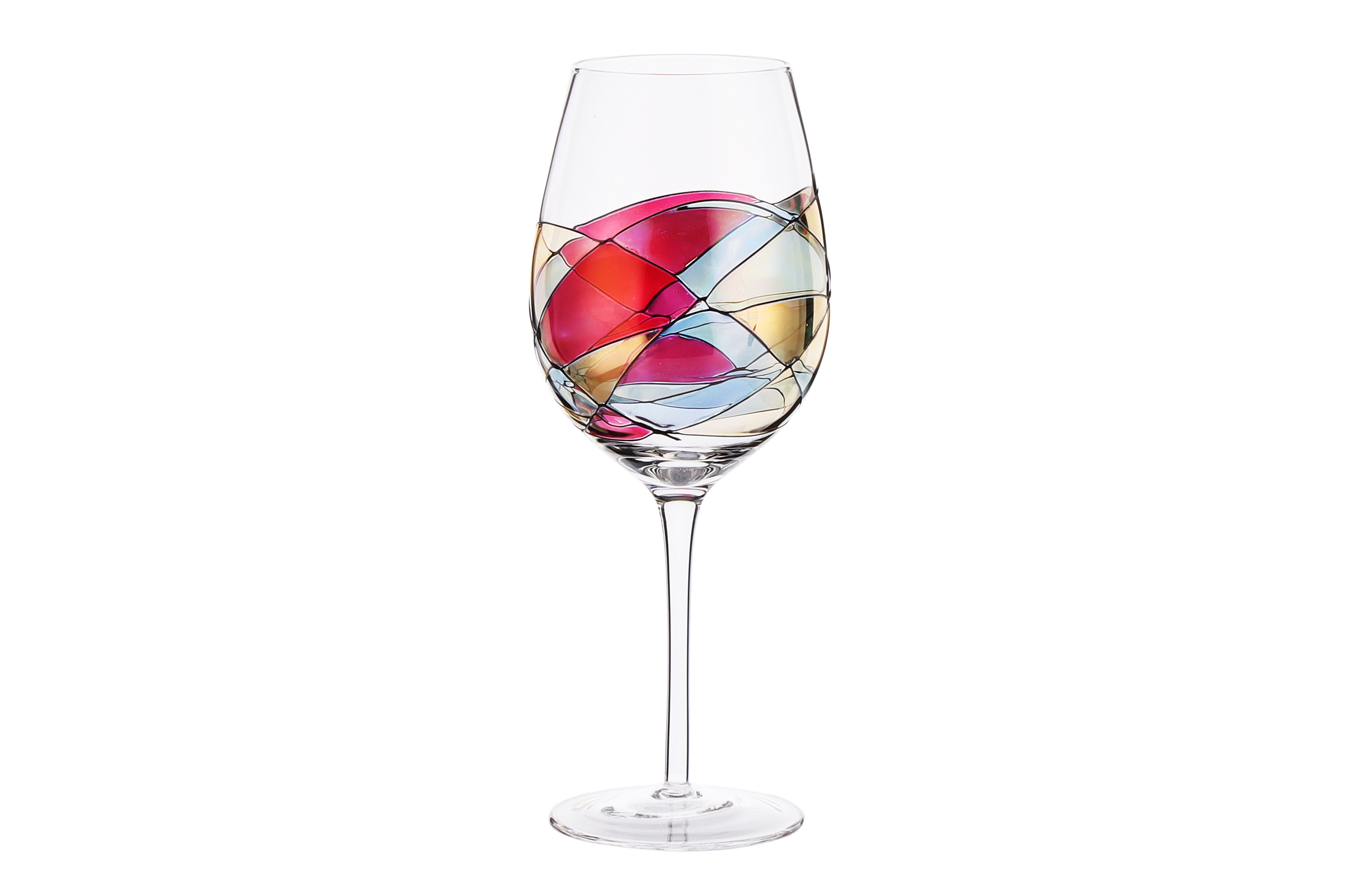 SET01896 Winding black silk and tracing gold glassware set with Electric-Painting